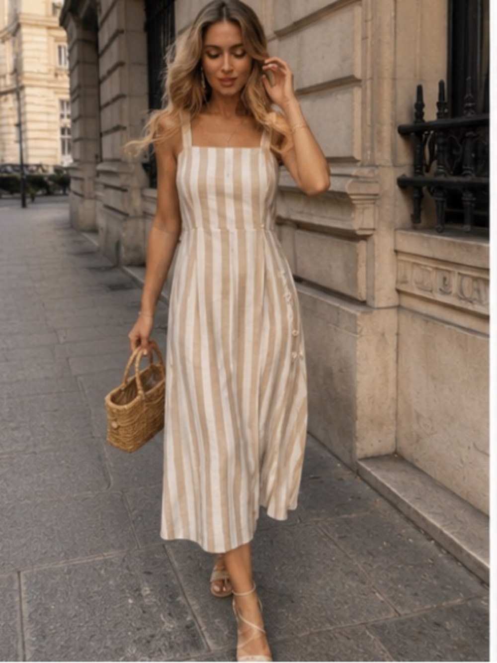 Mango Midi cotton dress bloggers favorite